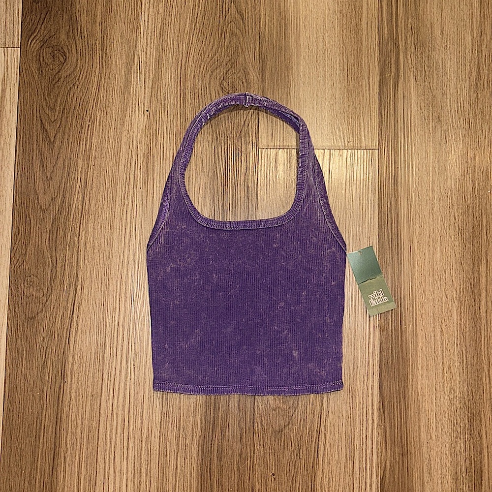 purple halter top